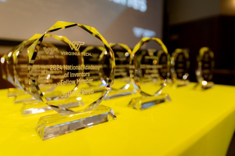 Virginia Tech researchers were recognized for their accomplishments at the fourth annual Celebrating Innovation event held on Apr. 28, which was co-hosted by Innovation and Partnerships and the Office of Research and Innovation. Photo by Luke Hayes for Virginia Tech