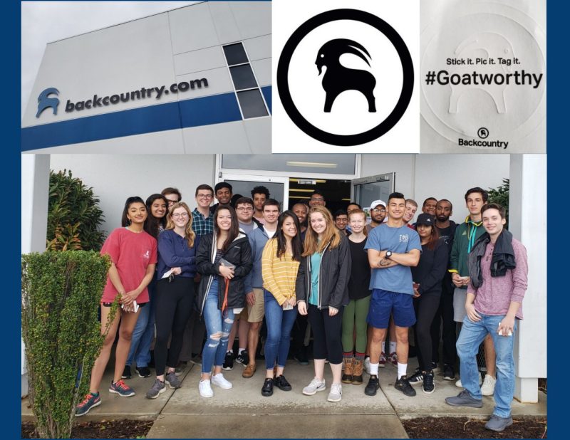 A group of over 30 students toured the Backcountry.com Distribution Center